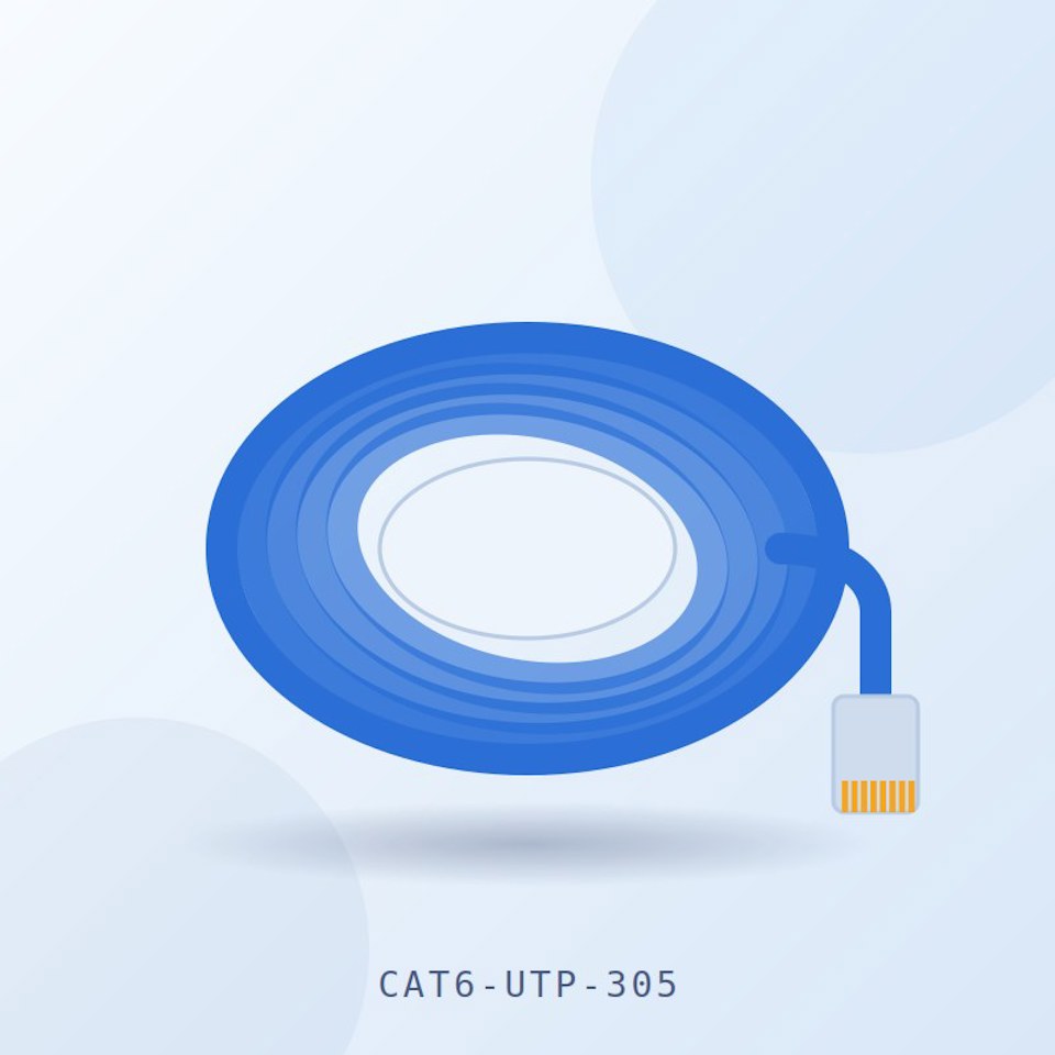کابل شبکه Cat6 رول ۳۰۵ متری